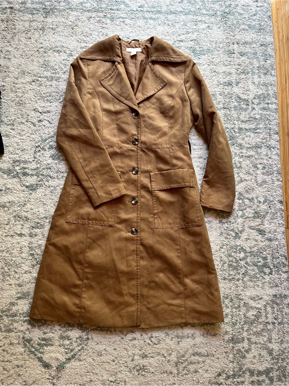 H&M Brown Long Trench Coat without belt